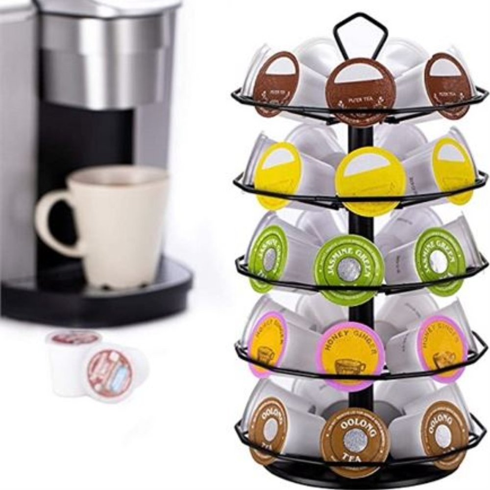 KEURIG Space Saving POD HOLDER - NIB -  5 rotating tiers that hold 7 pods each